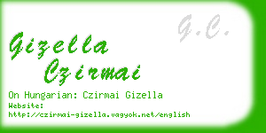 gizella czirmai business card
